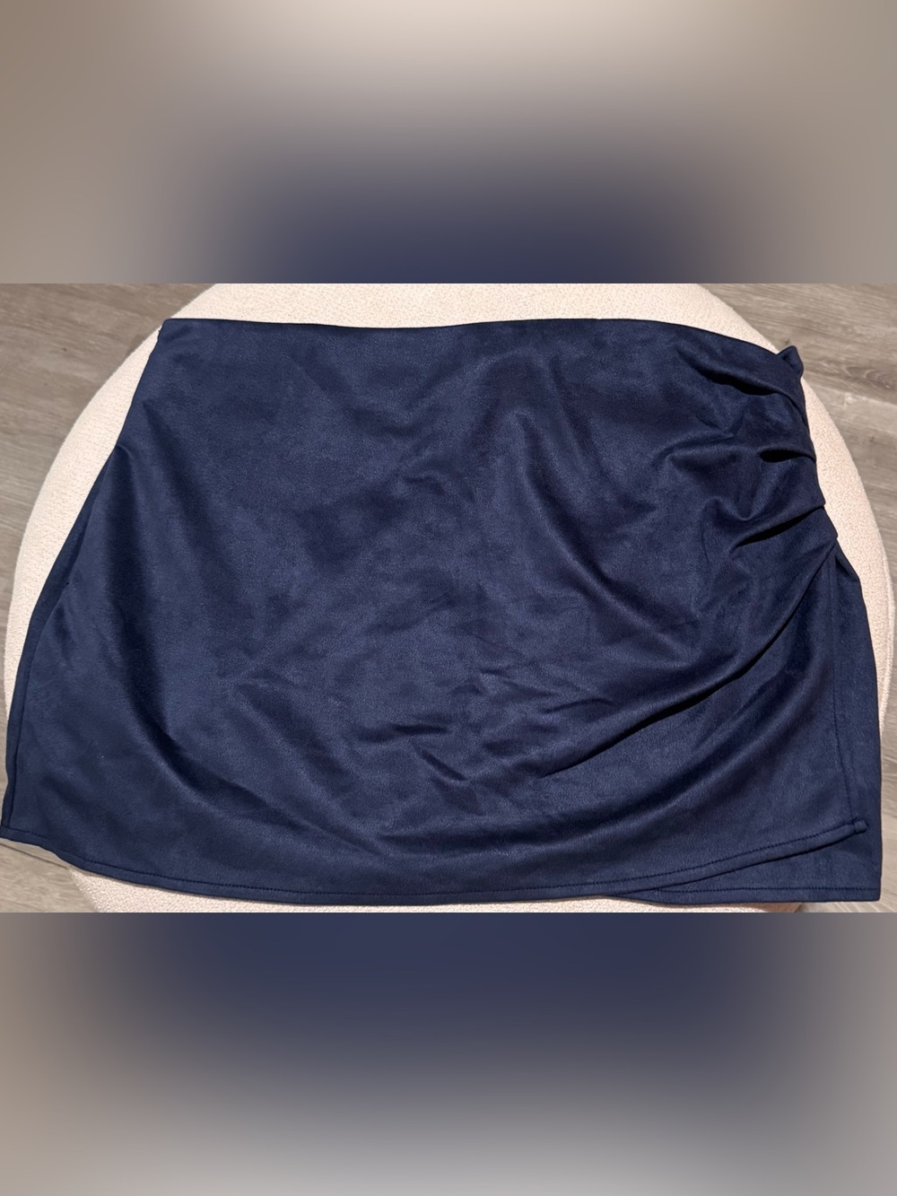 SHEIN Navy Side-Ruched Mini Skirt